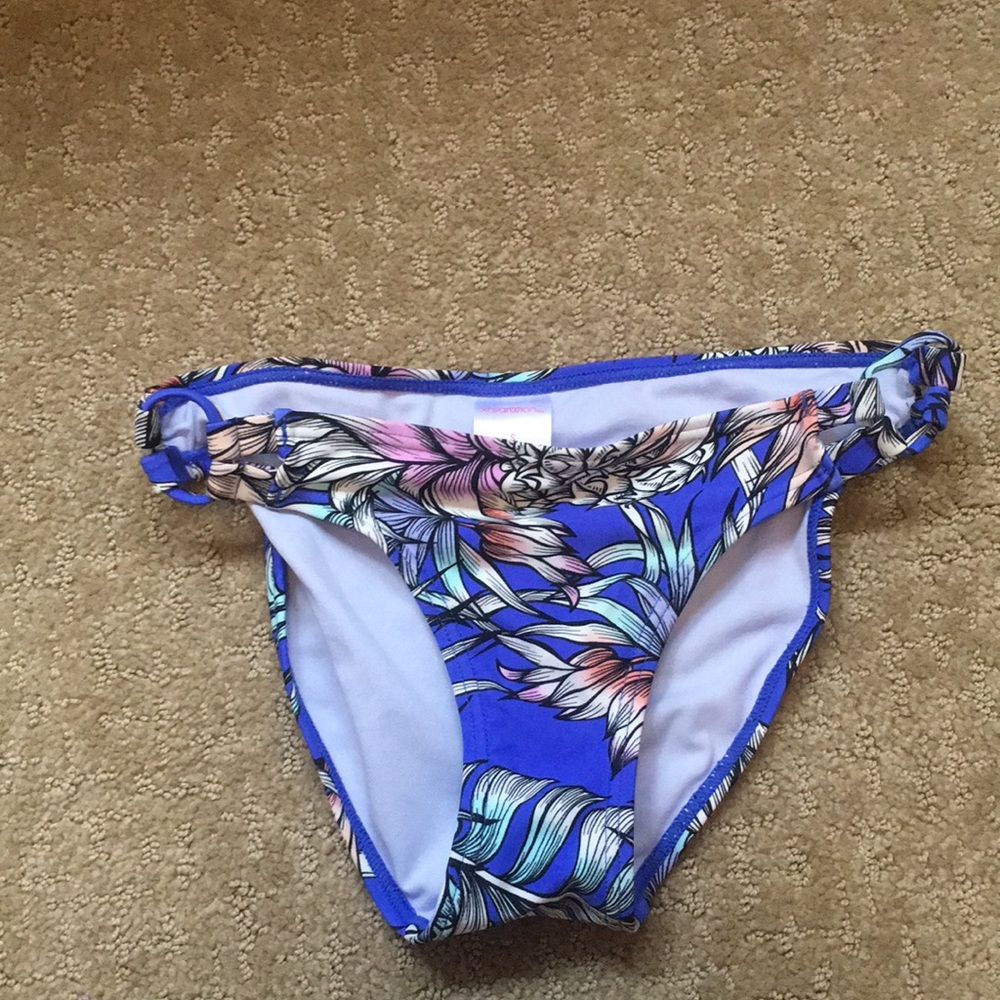 target blue floral bikini bottoms